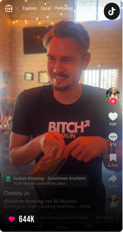 Social post with 644K views